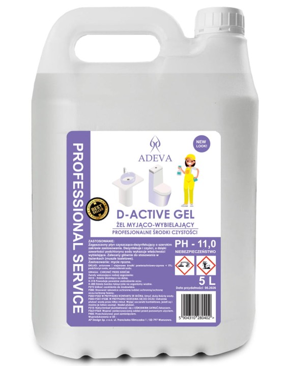 D Active Gel  - Żel myjąco-wybielający (chlor)