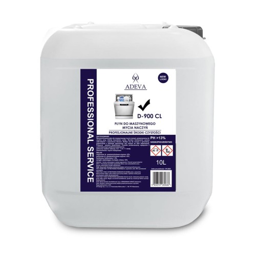 D 900 CL - Preparat do maszynowego mycia naczyń chlorowy 10L